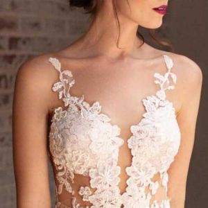 Sexy Lace Beach Backless Beach Bridal Ball Gown product image